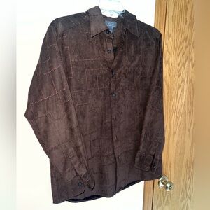 Retro Brown Casual Button Down Shirt
